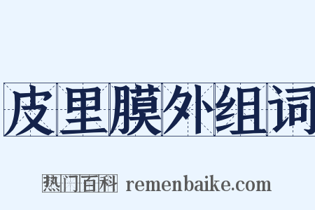 皮里膜外组词是什么意思的图片